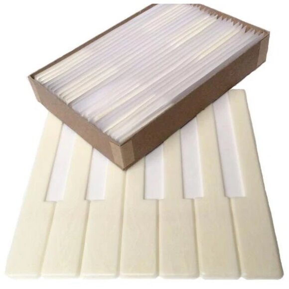 NWT Gemm Set of 52 Ivory Satin 1322 Replacement Piano Keys + PVC-E Glue - Picture 1 of 8
